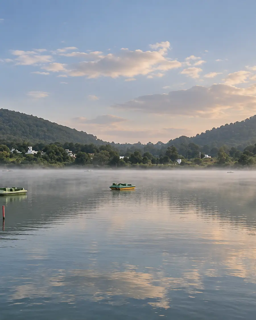 Punganur Lake at dawn